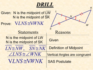 4.4 Proving Triangles are Congruent: ASA and AAS