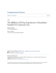 The Millikan Oil Drop Experiment: A Simulation Suitable For