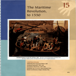 Chapter 15- Maritime Revolution to 1550