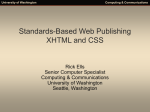 Standards Based Web Publishing - UW Staff Web Server