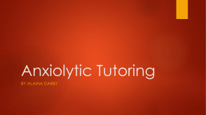 Pharmacology tutoring for antianxiety agents