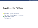 Lecture 04 - For loops
