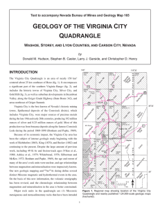 geology of the virginia city quadrangle