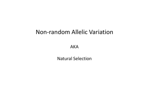 Non-random Allelic Variation