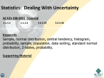 Statistics: Dealing with Uncertainty