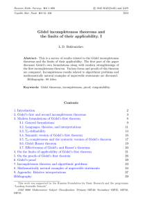 Gödel incompleteness theorems and the limits of their applicability. I