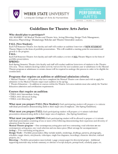 Guidelines for Theatre Arts Juries
