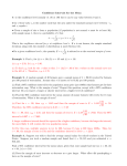 Confidence intervals for mean