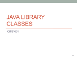 JAVA LIBRARY CLASSES