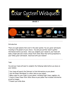 Solar System WebQuest - Alpine Public School