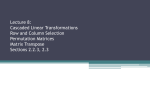 Cascaded Linear Transformations, Matrix Transpose