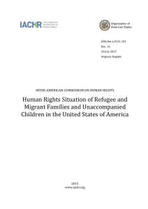 Human Rights Situation of Refugee and Migrant Families and