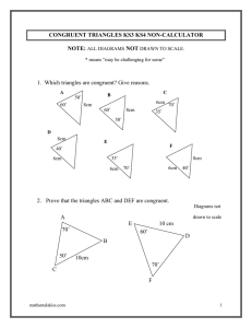congruent triangles ks3 ks4 non-calculator