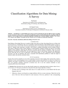 Classification Algorithms for Data Mining: A Survey
