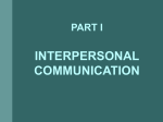 Interpersonal Communication and Counseling for Clients on