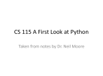 First Look at Python
