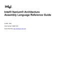 Intel® Itanium® Architecture Assembly Language Reference Guide
