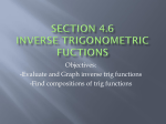 Section 4.6 Inverse Trigonometric fuctions