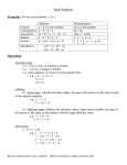 Real Numbers - Chandler-Gilbert Community College