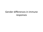 Gender differences wrt immune responses