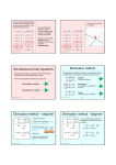 Simultaneous linear equations Elimination method