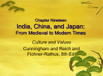 Chapter Nineteen India, China, and Japan: From the Medieval to the