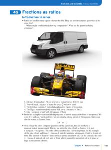 fractions as ratios