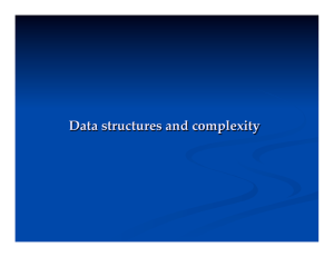 Data structures and complexity