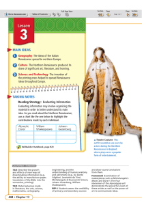 Chapter 13 Lesson 3 The Renaissance Spreads Pages 444-450