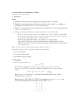 Section 4.1: Maximum and Minimum Values