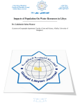 Impacts of Population On Water Resources in Libya Abstract