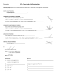 Geometry Lesson 2-7: Prove Angle Pair Relationships