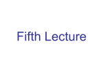 Fifth Lecture