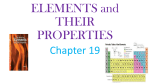 ELEMENTS and THEIR PROPERTIES
