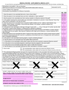 Flu Questionnaire