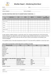 Weather Report- Monitoring Data Sheet