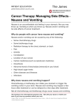 Cancer Therapy: Managing Side Effects