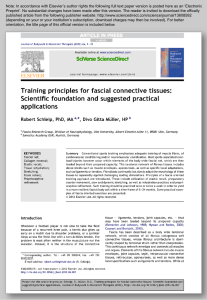 Training principles for fascial connective tissues