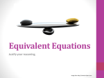 Equivalent Equations - Kyrene School District