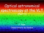 Astronomical spectroscopy