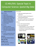 CS 491/591: Special Topic in Computer Science: Spatial Big Data