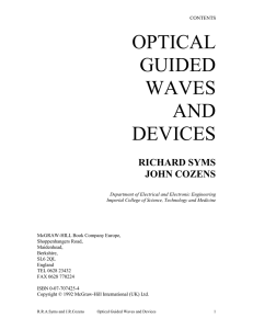 optical guided waves and devices - Workspace