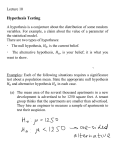 Hypothesis Testing