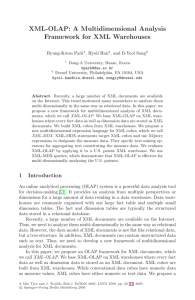 XML-OLAP: A Multidimensional Analysis