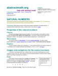 Natural Numbers - Abstractmath.org