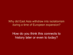 Why did East Asia withdraw into isolationism during a time of