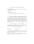 1 A Practical Problem: Floating Spherical Ball.