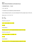 Normal Distribution and Standard Scores