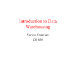 Introduction to Data Warehousing