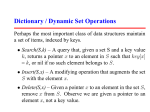 Dictionary / Dynamic Set Operations